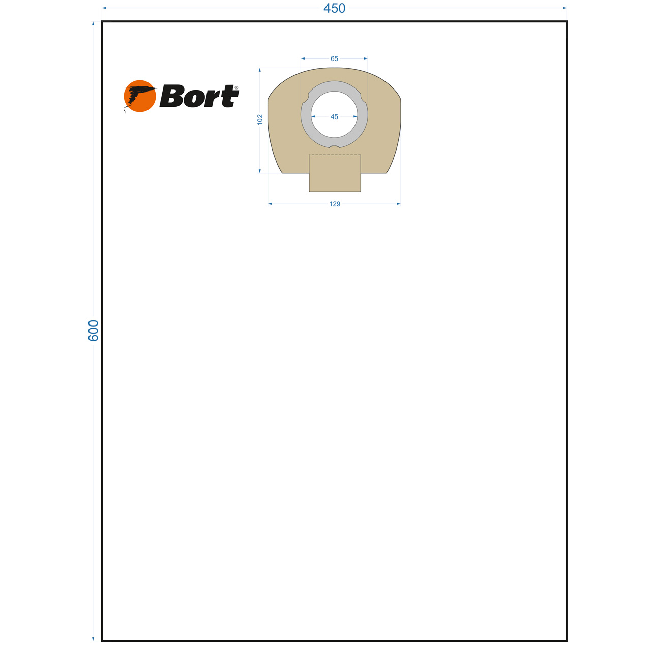 Комплект мешков пылесборных для пылесоса Bort BB-011U (93411478) - фото 1