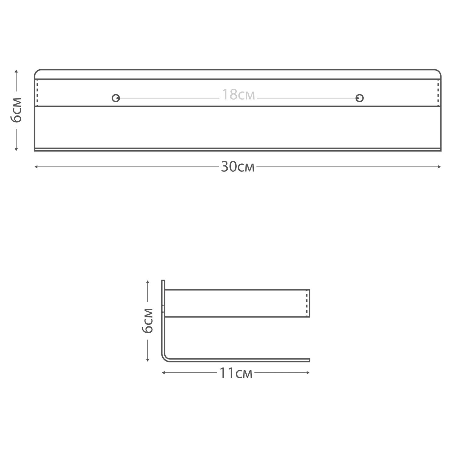 Полка прямоугольная Fixsen одноэтажная Hotel (FX-31003G) - фото 3