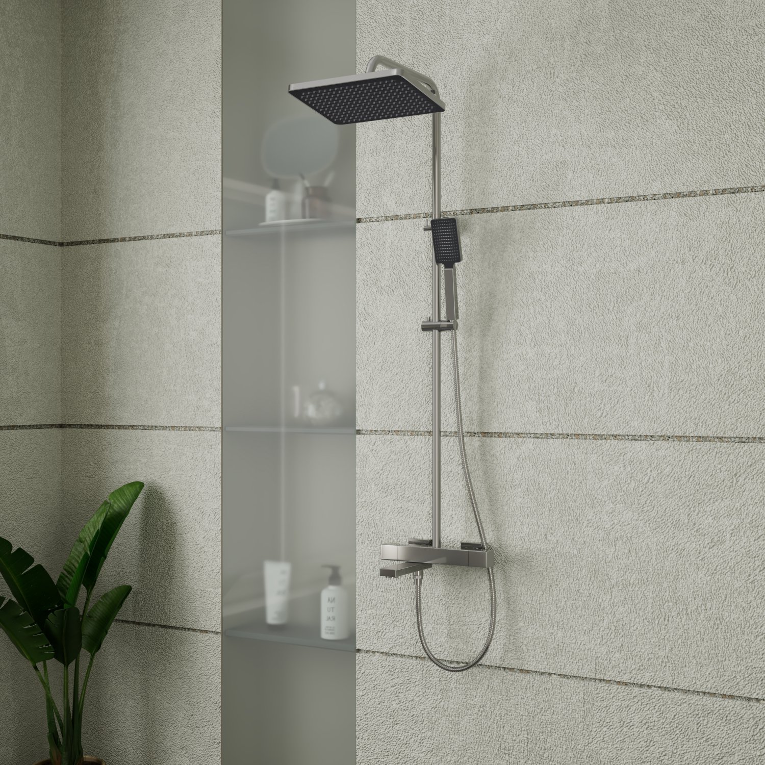 Тропическая душевая система RUSH термостатическая с изливом хром (ST4235-60) - фото 2