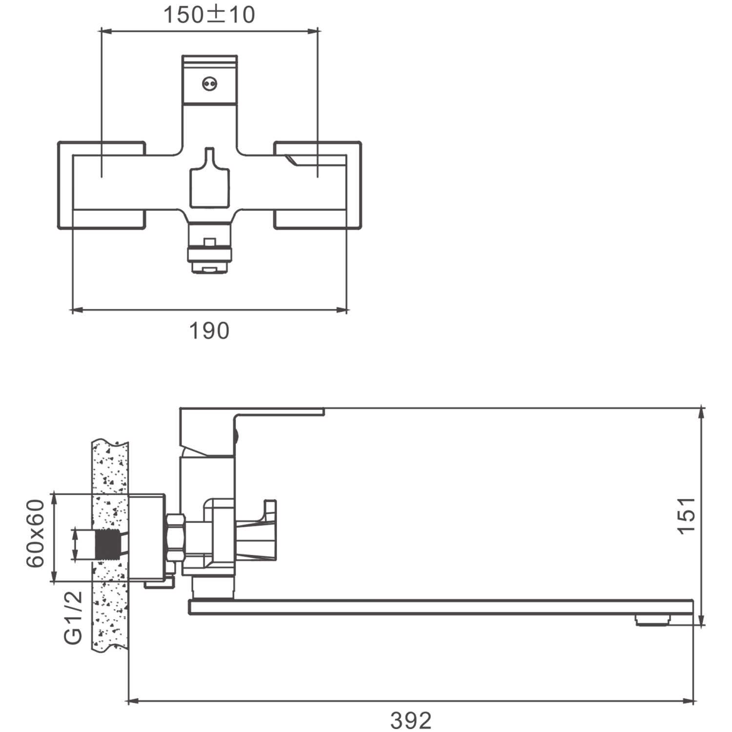 Смеситель для ванны BELZ B613-7 с аксессуарами, длинный излив (B22613-7) - фото 2