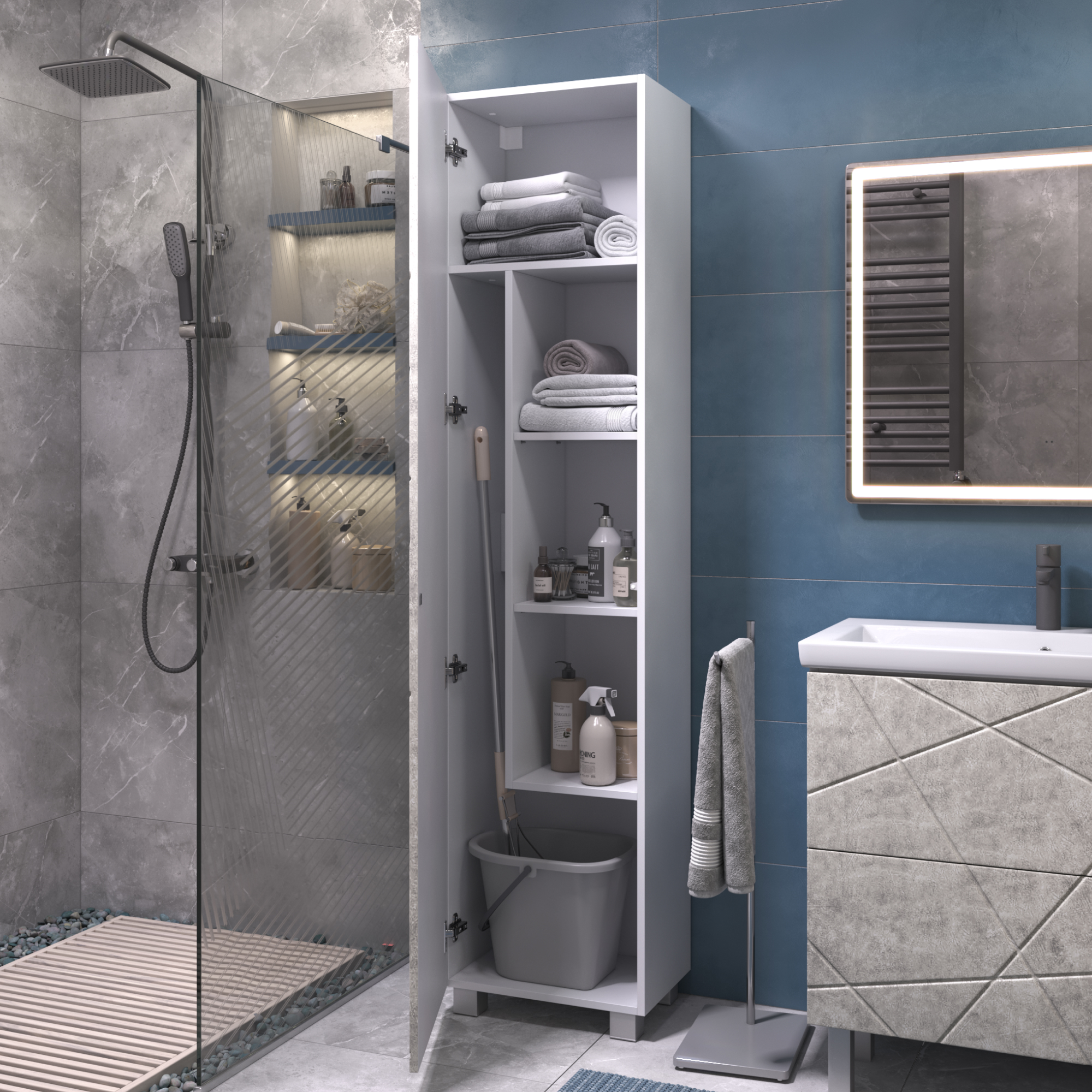 Шкаф VIGO Geometry 450 бетон (243 бетон) Шкаф VIGO Geometry 450 бетон (243 бетон) - фото 3