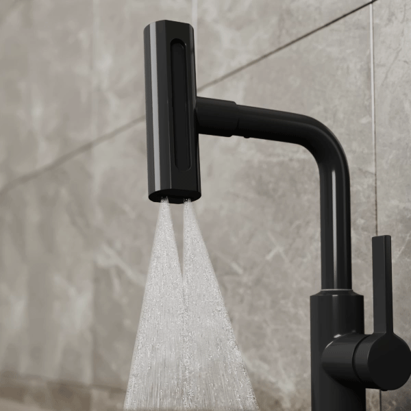 Смеситель для кухни с поворотной лейкой RUSH Tinos (TI3732-17Black) - фото 5