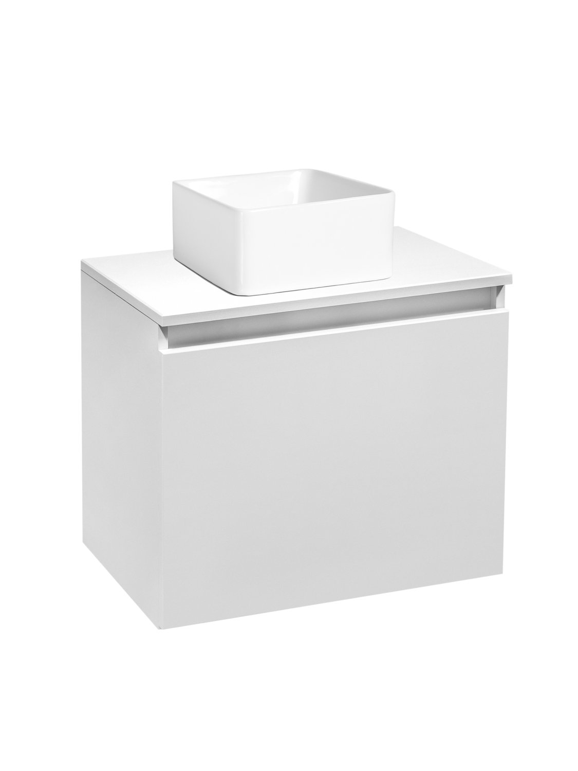 Тумба Runo Бари 50 белая под накладной умывальник (00-00001472) - фото 1