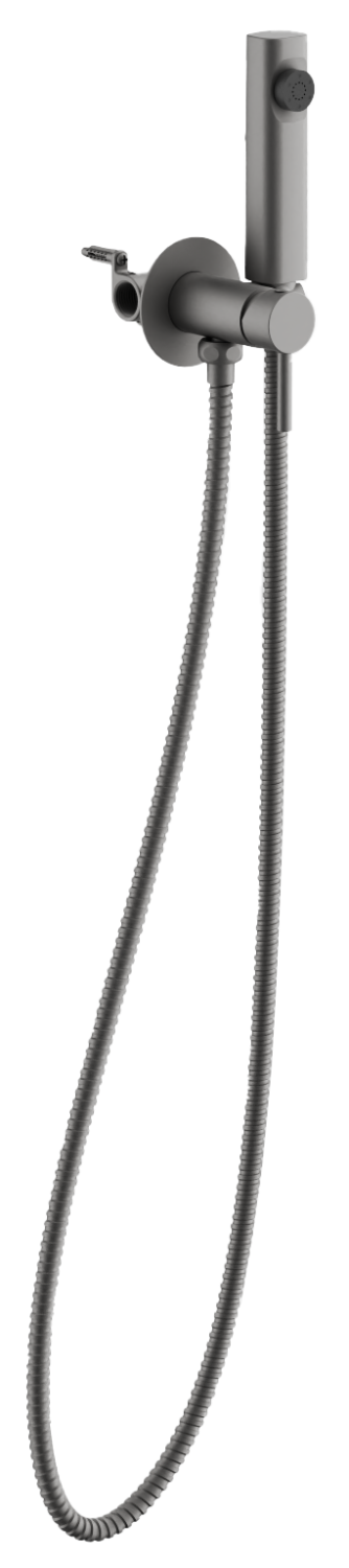 Смеситель BELZ с гигиенической лейкой оружейная сталь (B55804-3) - фото 1