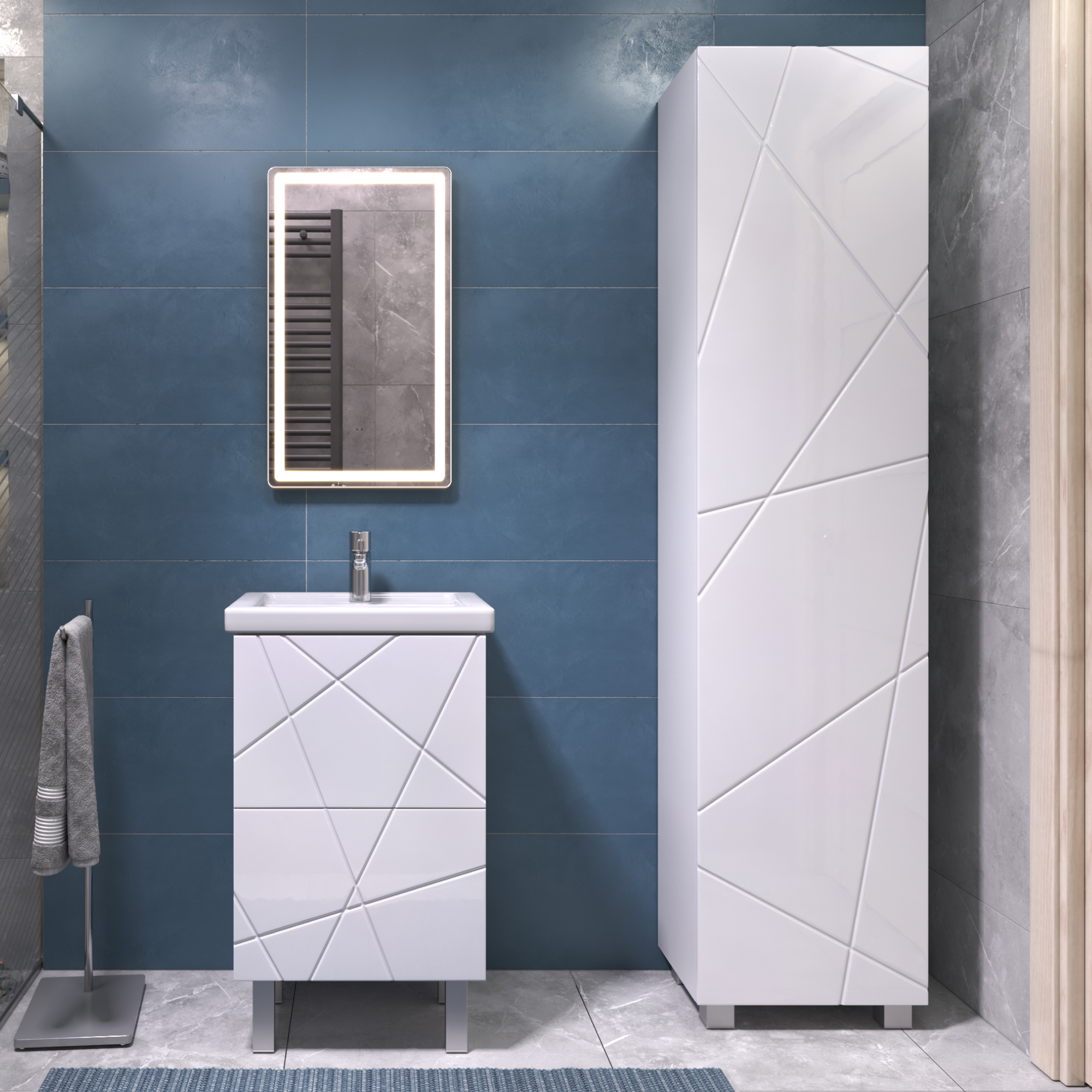 Шкаф VIGO Geometry 450 белый (243) Шкаф VIGO Geometry 450 белый (243) - фото 2
