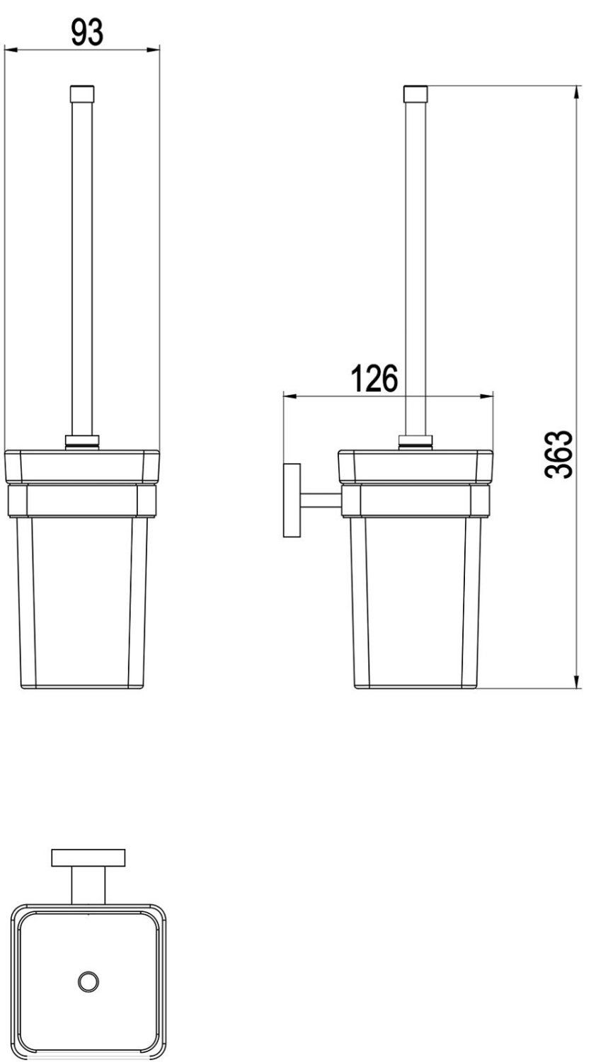 Щетка для туалета Timo Selene (17061/17) золото матовое - фото 2