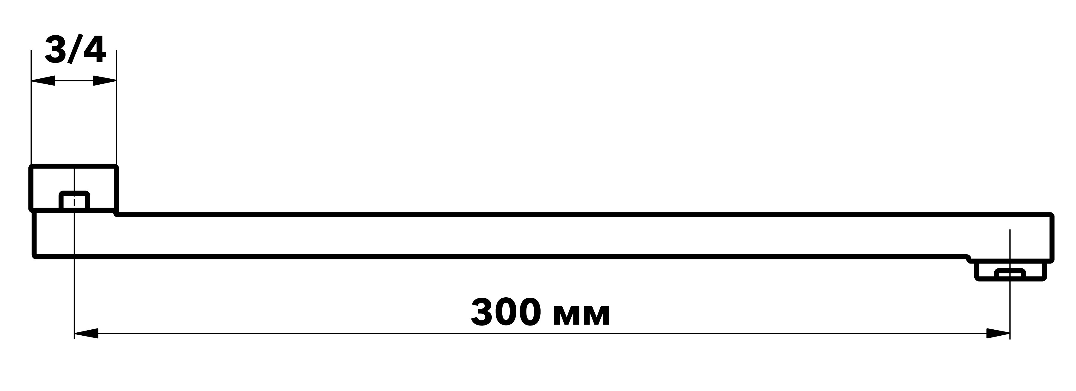 Излив плоский ESKO длина 300 мм (ESPL300L) - фото 2