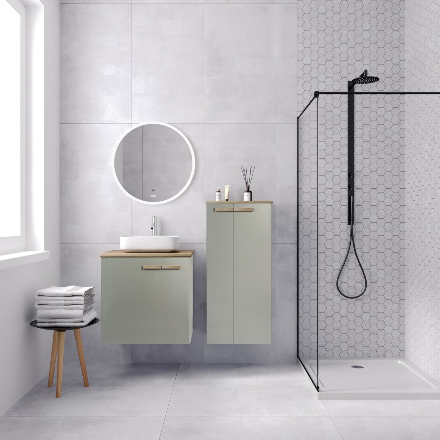 Пенал VIANT "Мюнхен" подвесной хаки 280х500х1100 (VMUN50H-PENP) - фото 2