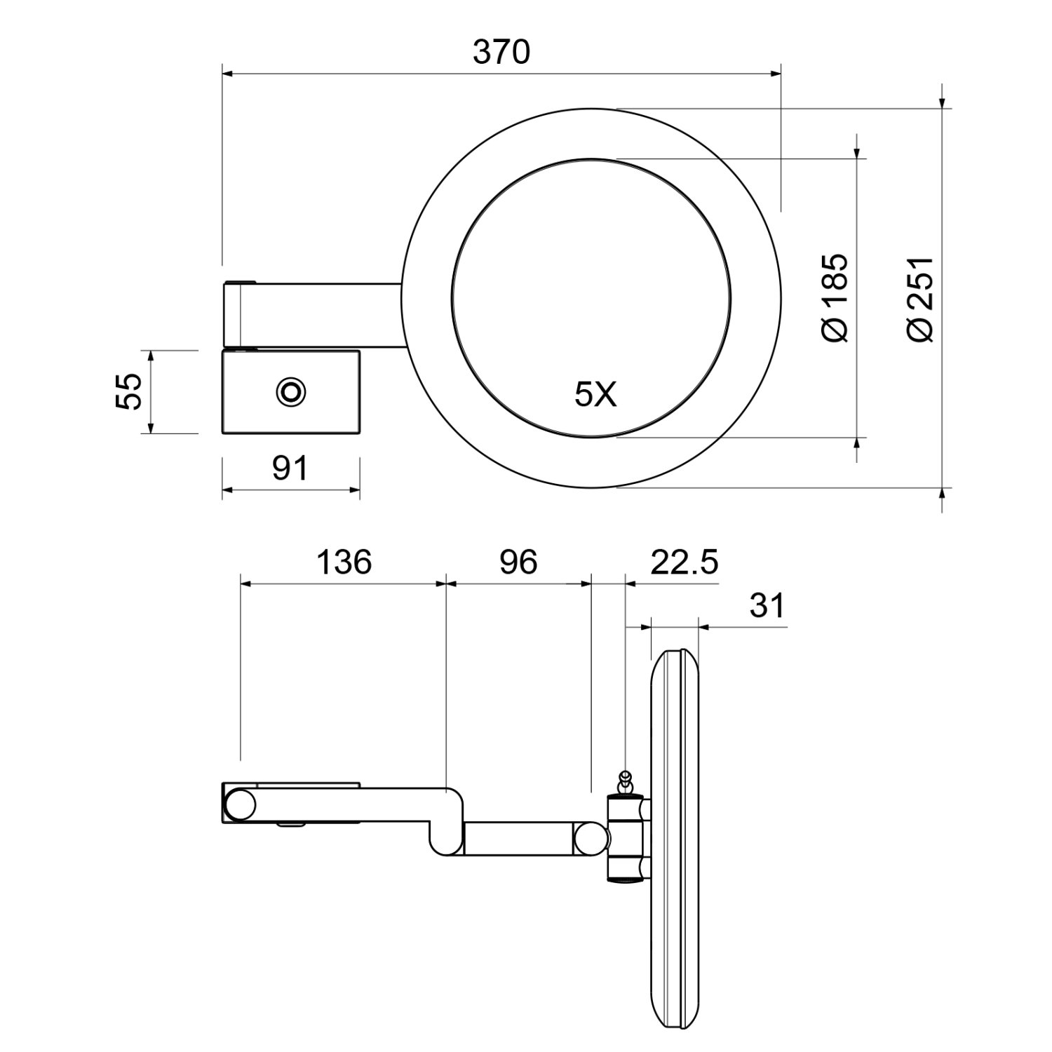 Зеркало с подсветкой Timo Petruma золото матовое (15276/17) - фото 2