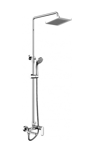 Душевая колонна Bravat Opal со смесителем для ванны, поворотный излив (F6125183CP-A-RUS) - фото 1