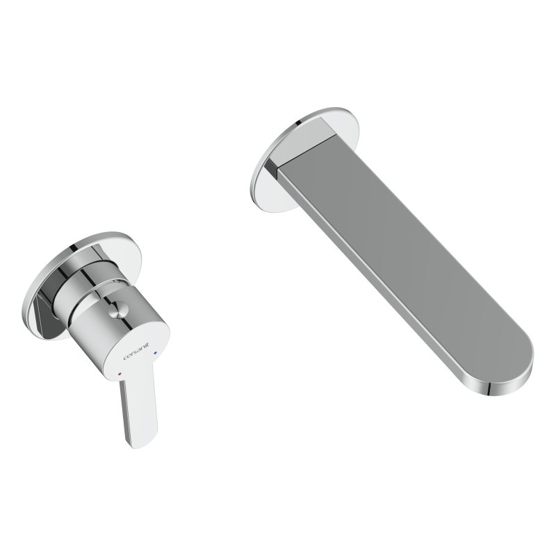 Смеситель для раковины CERSANIT OLIVA встраиваемый однорычажный хром (68975) - фото 3