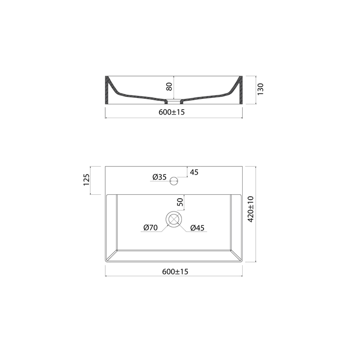 Умывальник накладной/подвесной, белый глянцевый, Bild, IDDIS, BILWS60i27 - фото 7