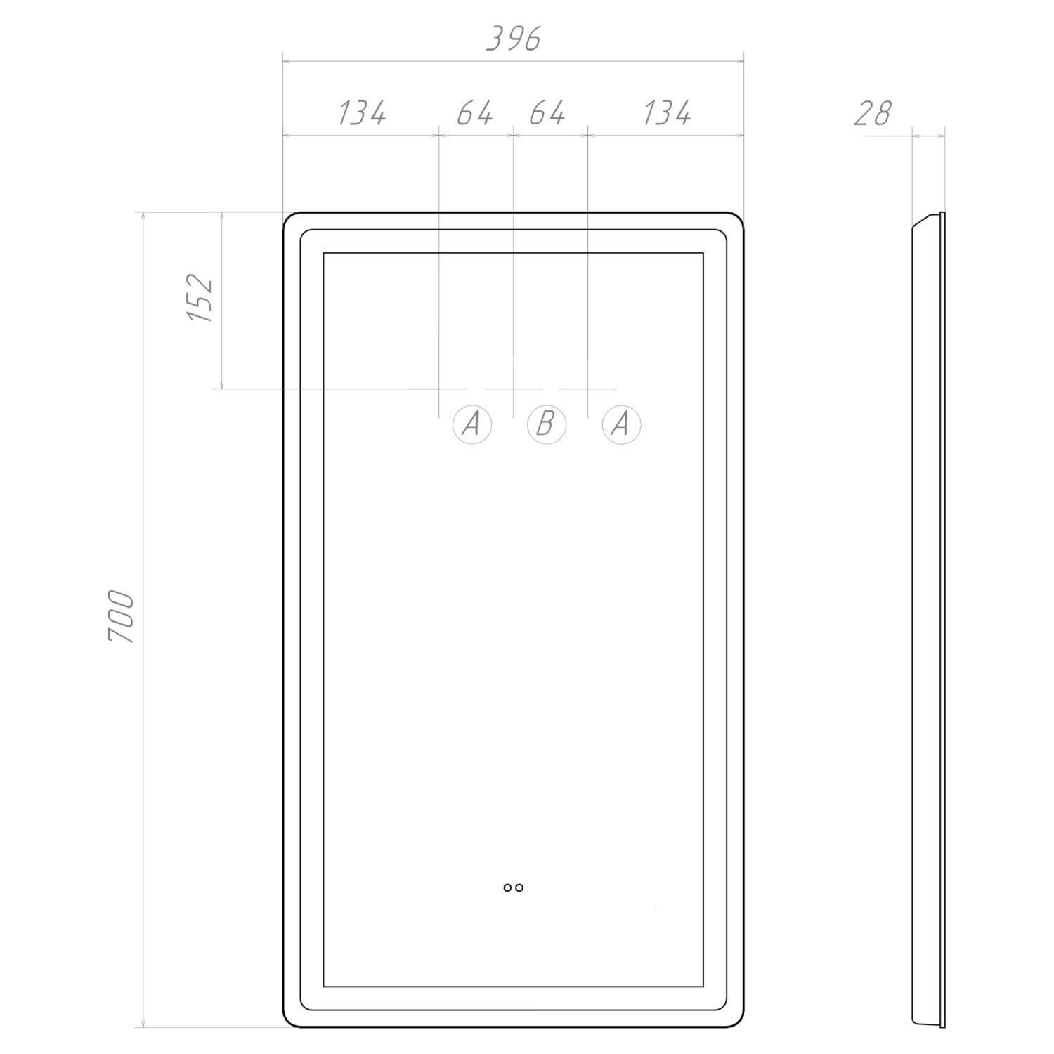 Зеркало VIGO Geometry Classic 400 (068) - фото 3