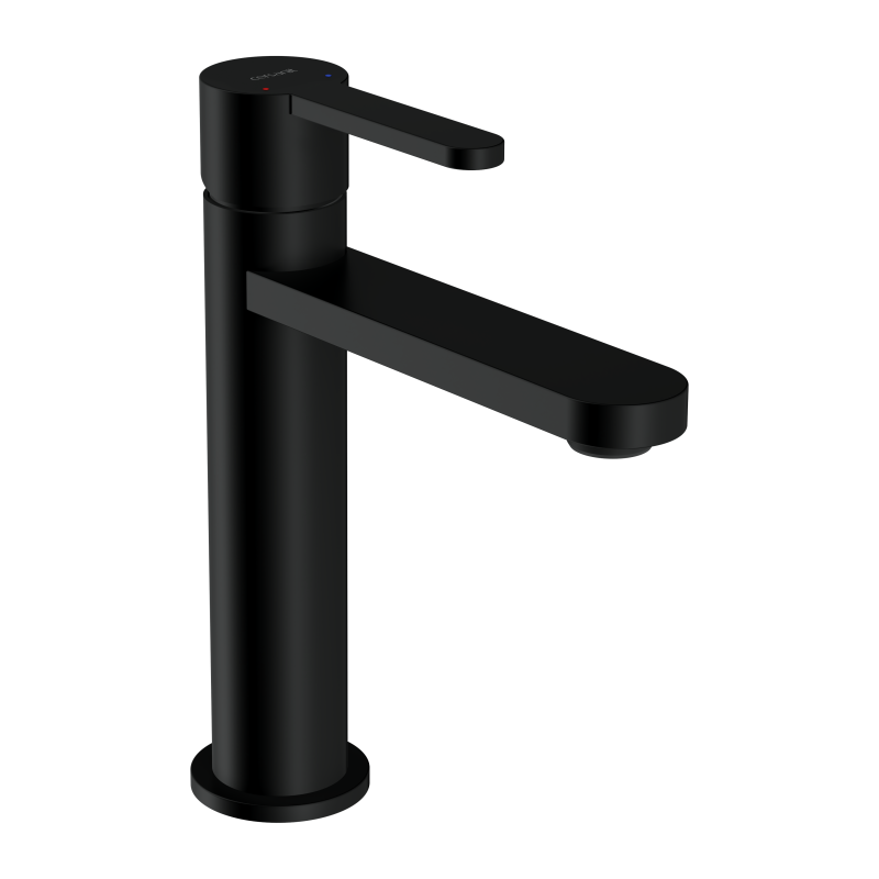 Смеситель для раковины CERSANIT OLIVA однорычажный черный (68960) - фото 1