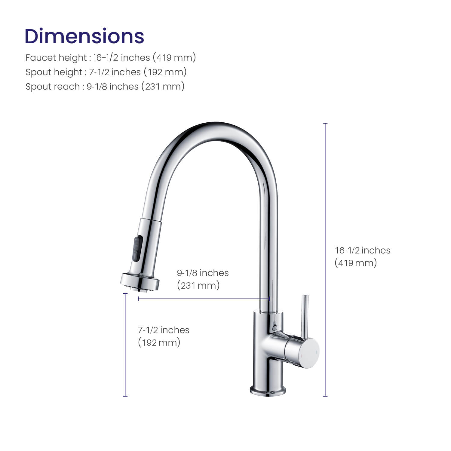 Смеситель для кухни с выдвижной лейкой Timo Saona хром (2316/00FL) - фото 5