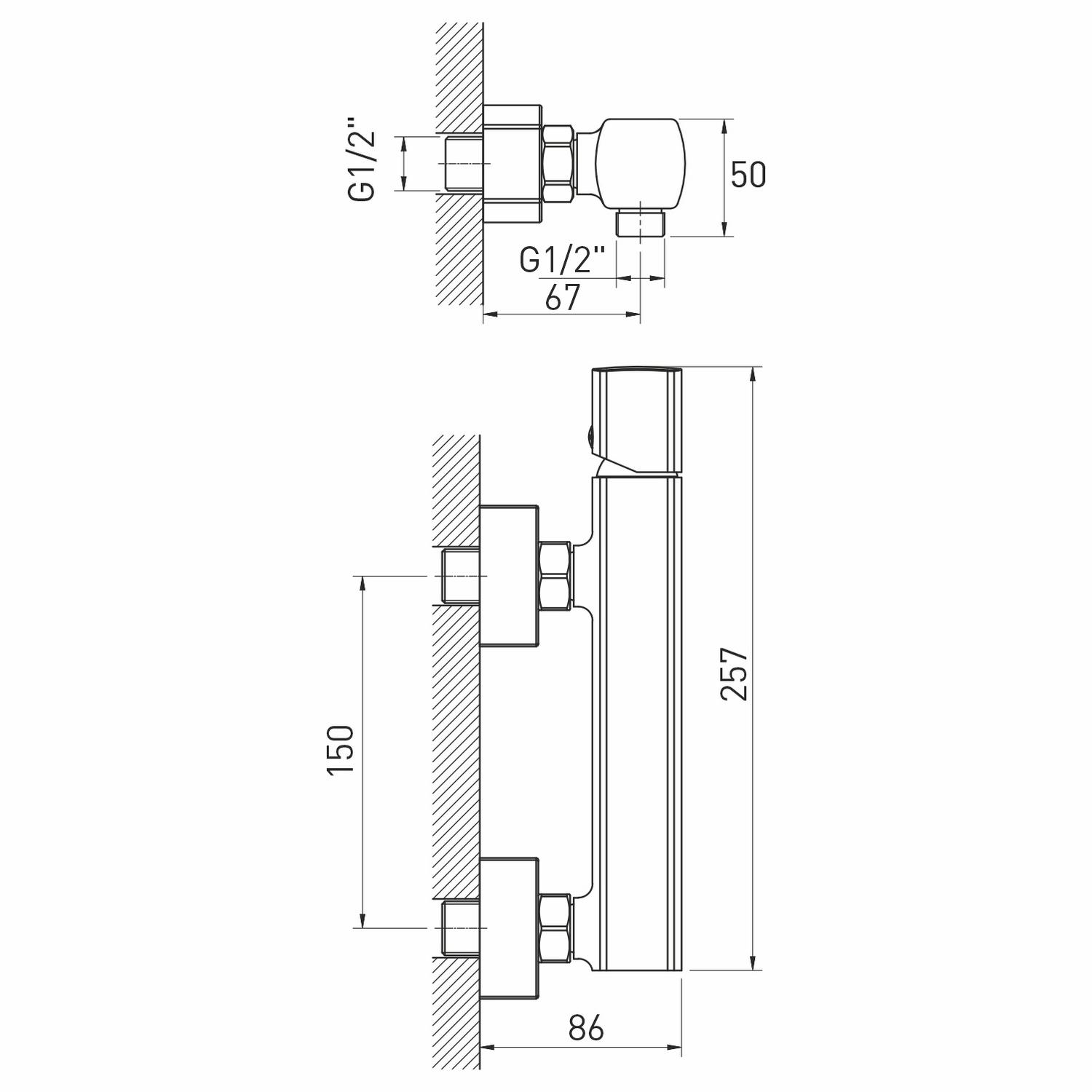 Смеситель для душа 30k MIXLINE ML27-07 "Primo" (550764) - фото 5