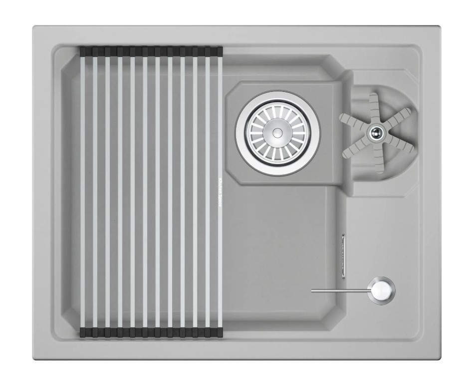 Кухонная мойка GRANULA KITCHEN SPACE RINZER кварц (5505RU, АРКТИК) - фото 1