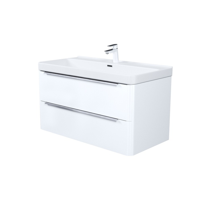 Тумба с умывальником IDDIS Cloud X подвесная, 100 см, белый (CLX10W0i95K) - фото 1