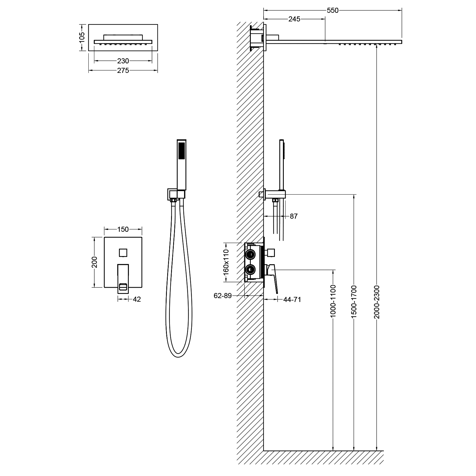 Душевая система встроенная Timo Briana SX-7139/00SM хром - фото 3