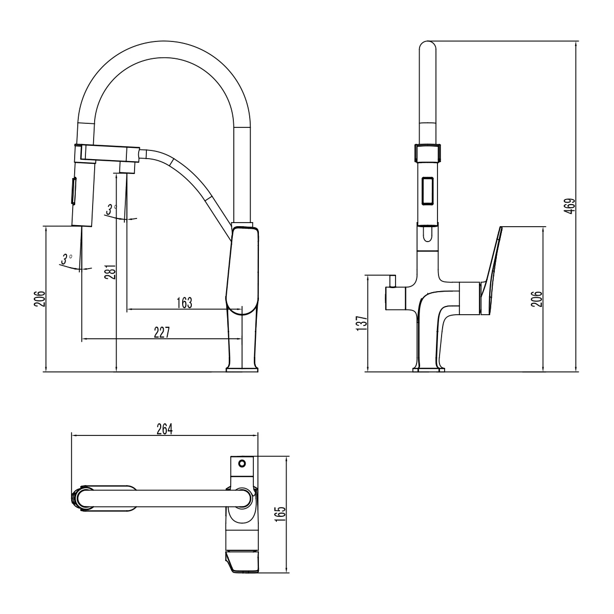 Смеситель для кухни Lemark Bronx (LM3761BL) Смеситель для кухни Lemark Bronx (LM3761BL) - фото 3
