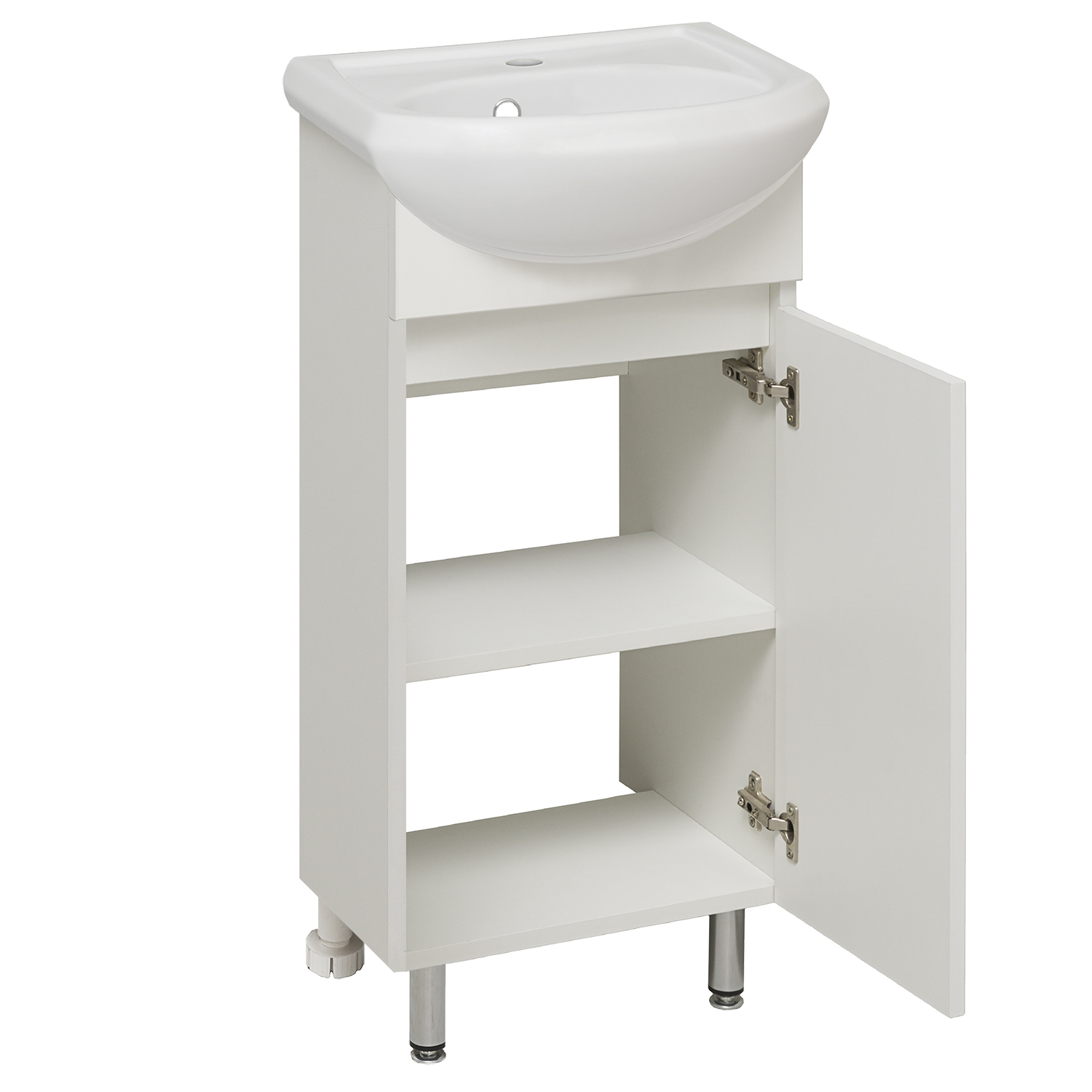 Тумба Runo Лада 40 белая под умывальник 00-00001179 (Mango 40) (00-00001194) - фото 4