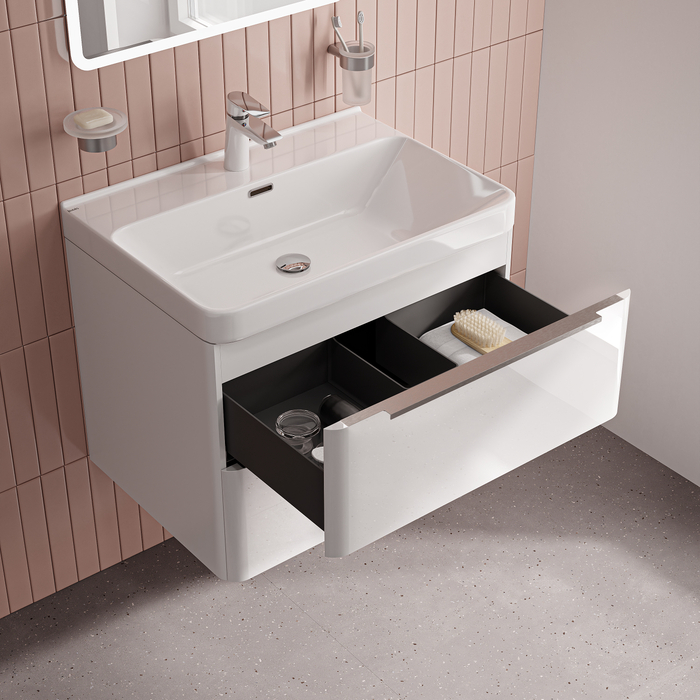 Тумба с умывальником IDDIS Cloud X подвесная, 70 см, белый (CLX70W0i95K) - фото 4