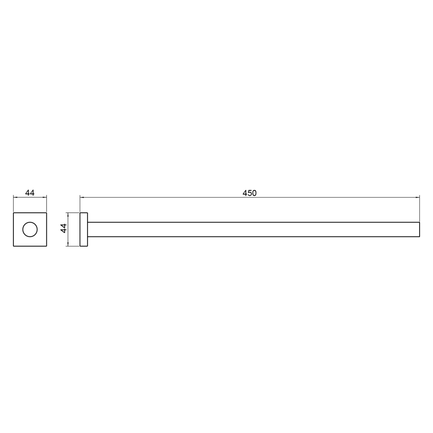 Полотенцедержатель Timo Selene черный (12055/03) - фото 2