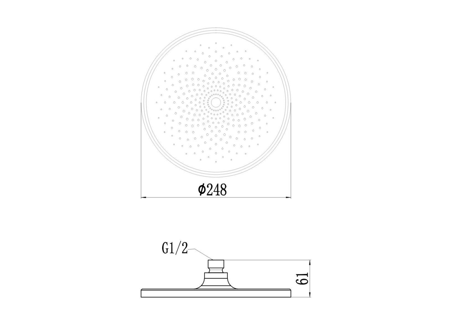 Лейка для верхнего душа Savol (S-YDP08H) - фото 2