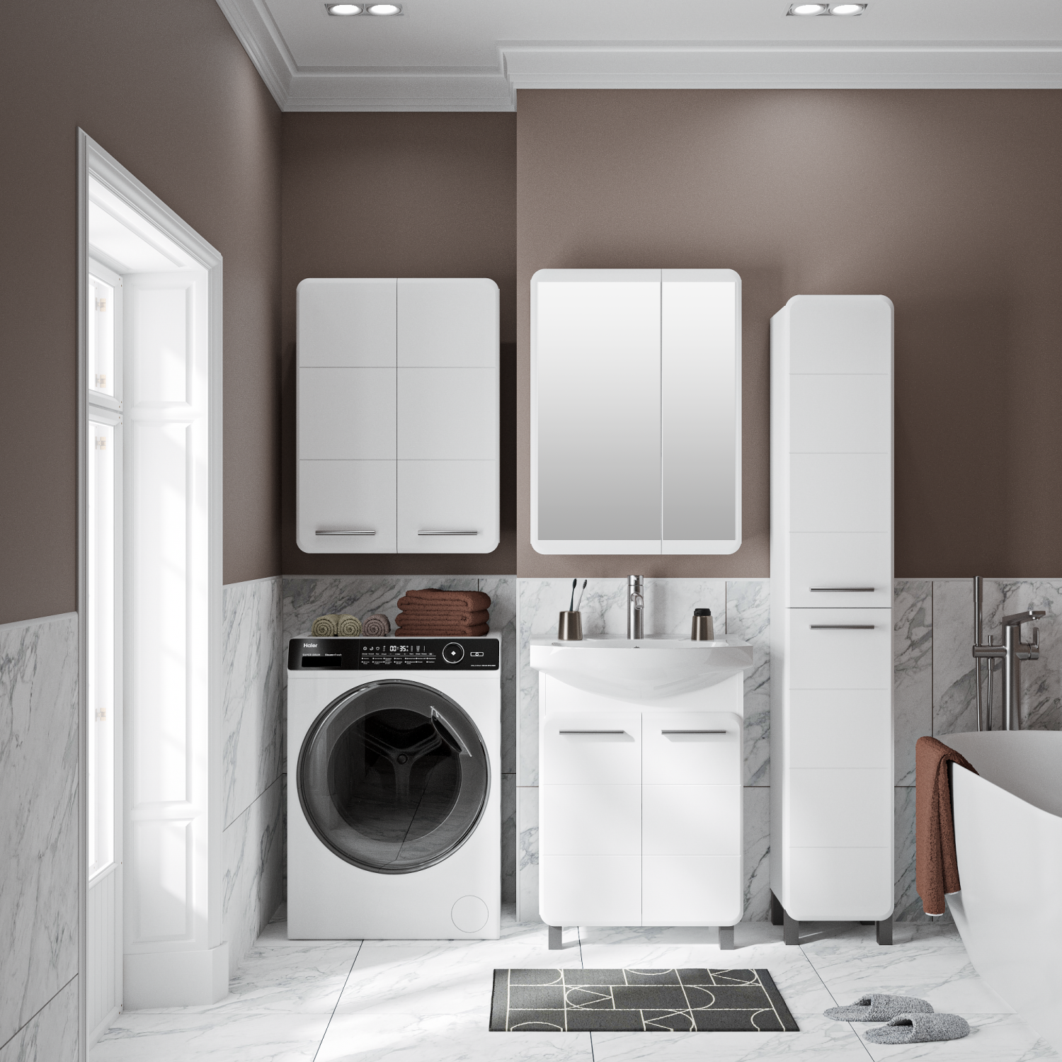 Зеркальный шкаф Runo Эрика 60  (00-00004153) - фото 2