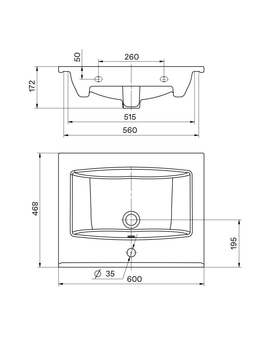 Умывальник VIGO Элина 60 (Santek) (Ц0000004928) - фото 4