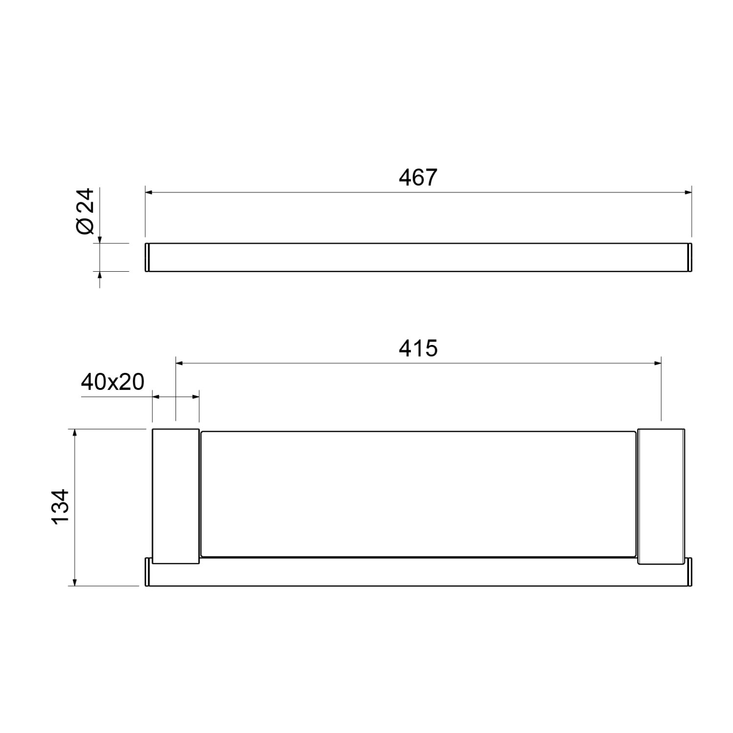 Полка в ванную стеклянная Timo Luiro черный (18572/03) - фото 2