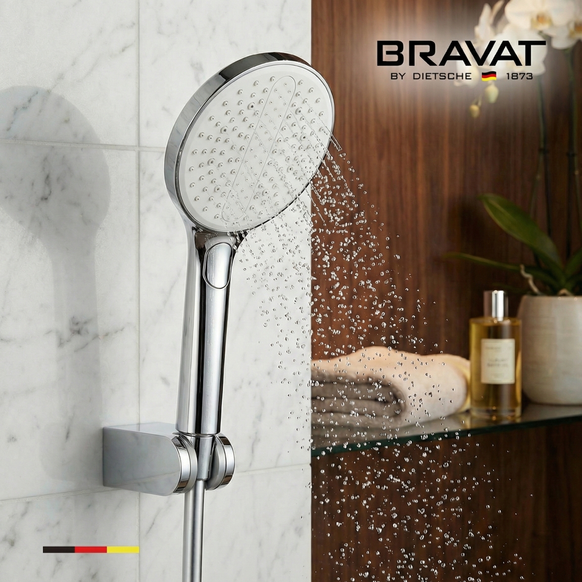 Лейка для душа цвет хром BRAVAT (D2144CP-SW) - фото 3
