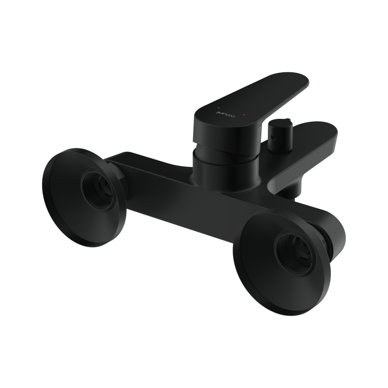 Смеситель для ванны CERSANIT LARA (с поворотным дивертором) однорычажный черный (68156) - фото 6