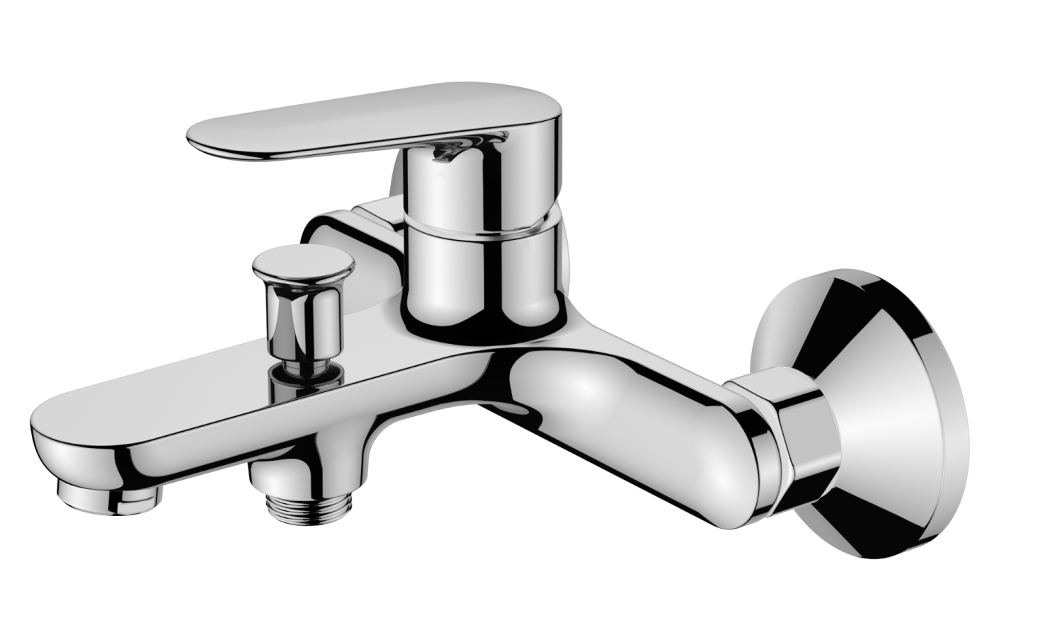 Смеситель для ванны HAIBA хром (HB60796) - фото 1