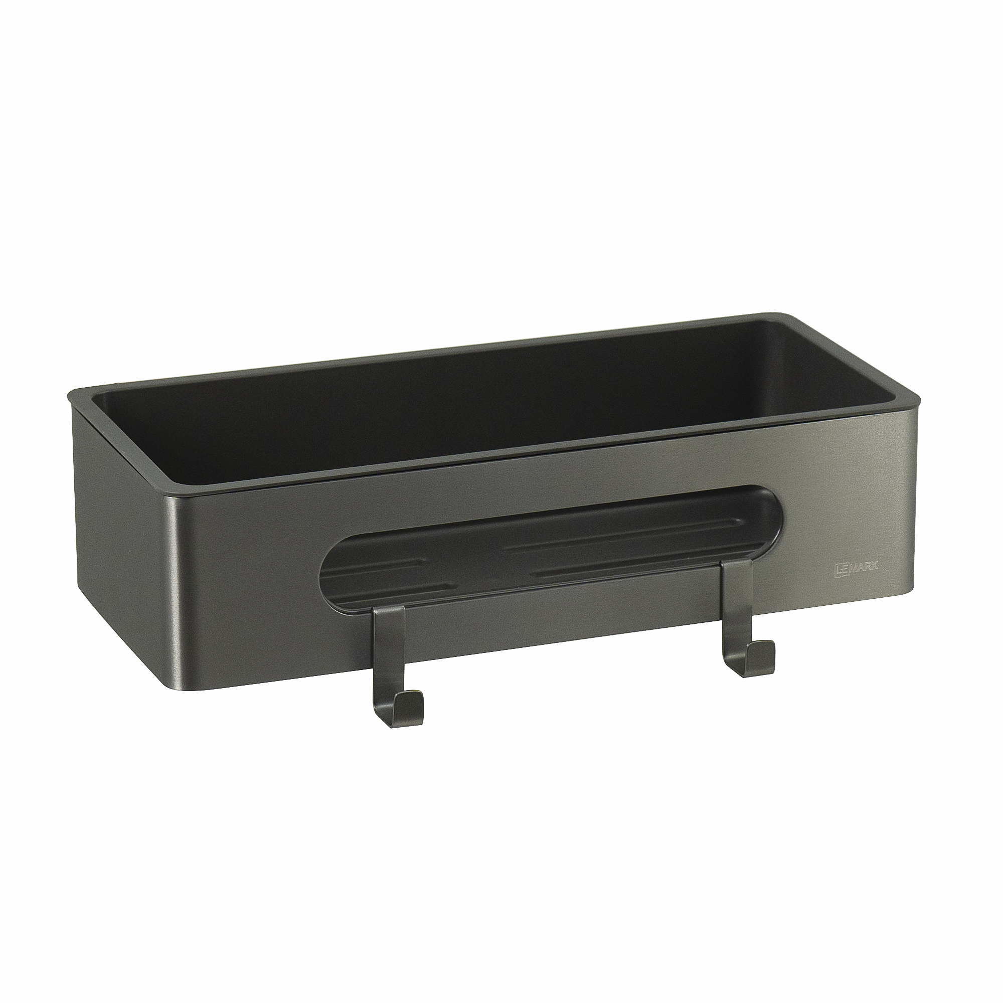 Полка для душа прямая Lemark SHELF LINE из нерж. стали с крючками, графит/вставка-пластик графит (9776045) Полка для душа прямая Lemark SHELF LINE из нерж. стали с крючками, графит/вставка-пластик графит (9776045) - фото 1