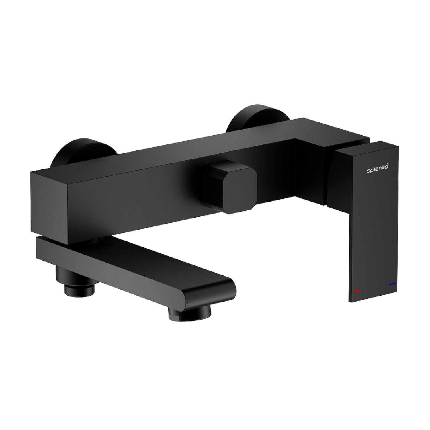 Смеситель Splenka для ванны и душа поворотный излив 18 см, черный (S224.30.06)