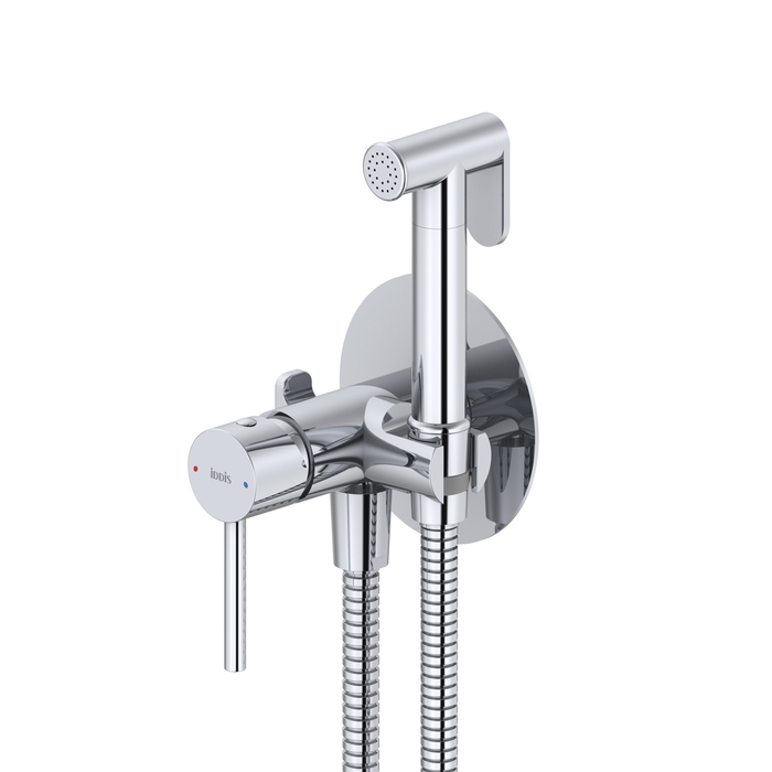 Встраиваемый смеситель с гигиеническим душем IDDIS Axes хром глянцевый (005SBR0i08) - фото 1