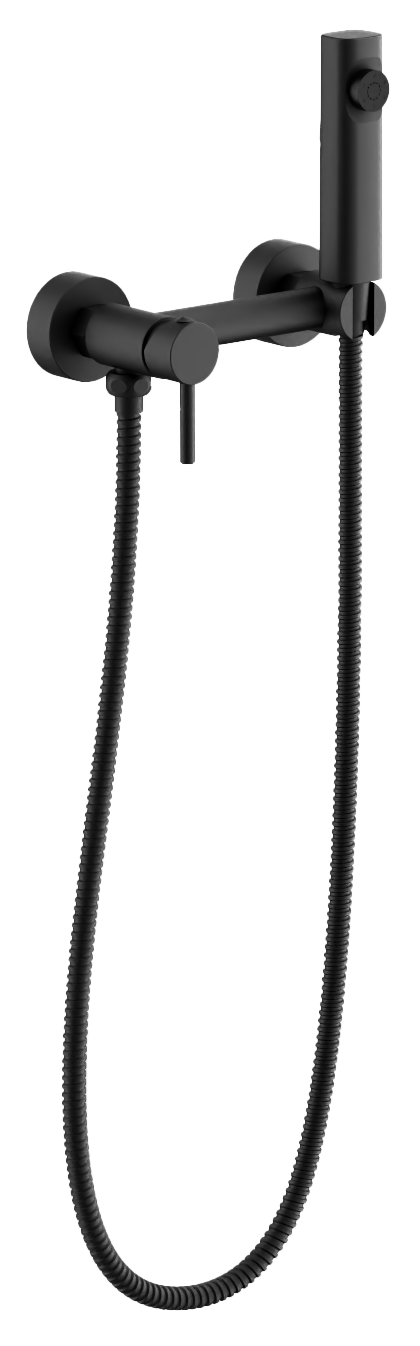 Смеситель BELZ с гигиенической лейкой черный (B55803-7) - фото 1