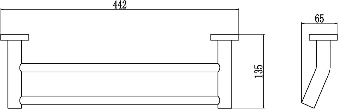 Держатель для полотенец прямой (2-ой) 40 см Savol 87 (S-408748) - фото 3
