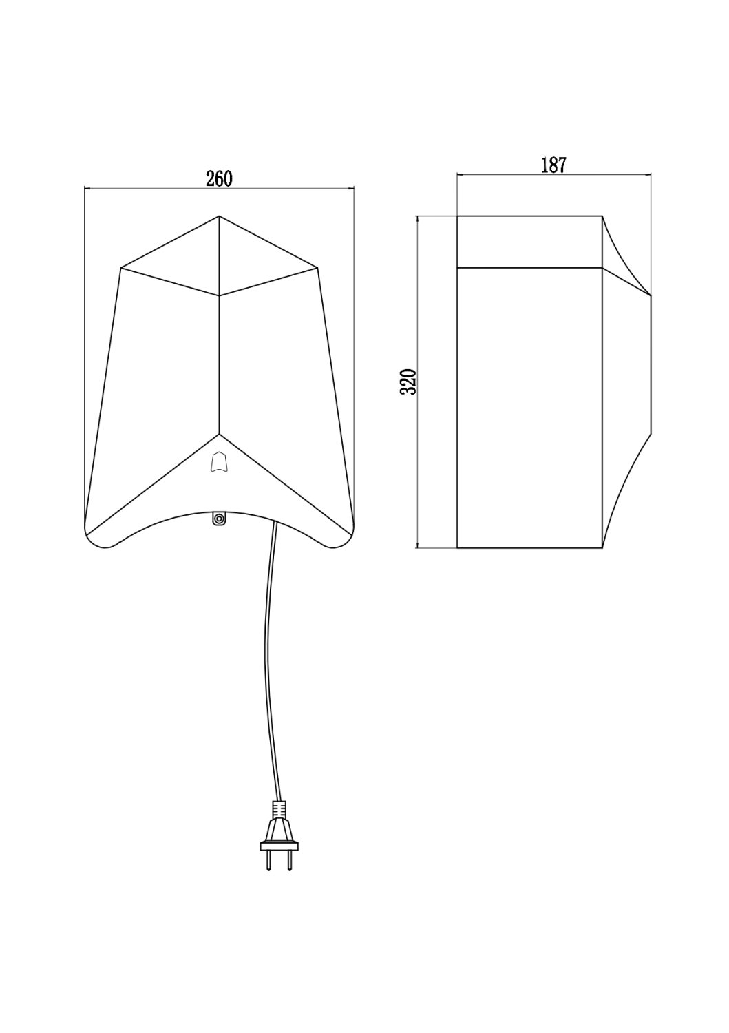 Сушилка Savol для рук 2000Вт (S-CF8620W) - фото 2