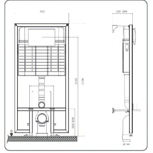 Инсталляция BETTOSERB для подвесного унитаза Sava Fix Slim (40006456) - фото 2