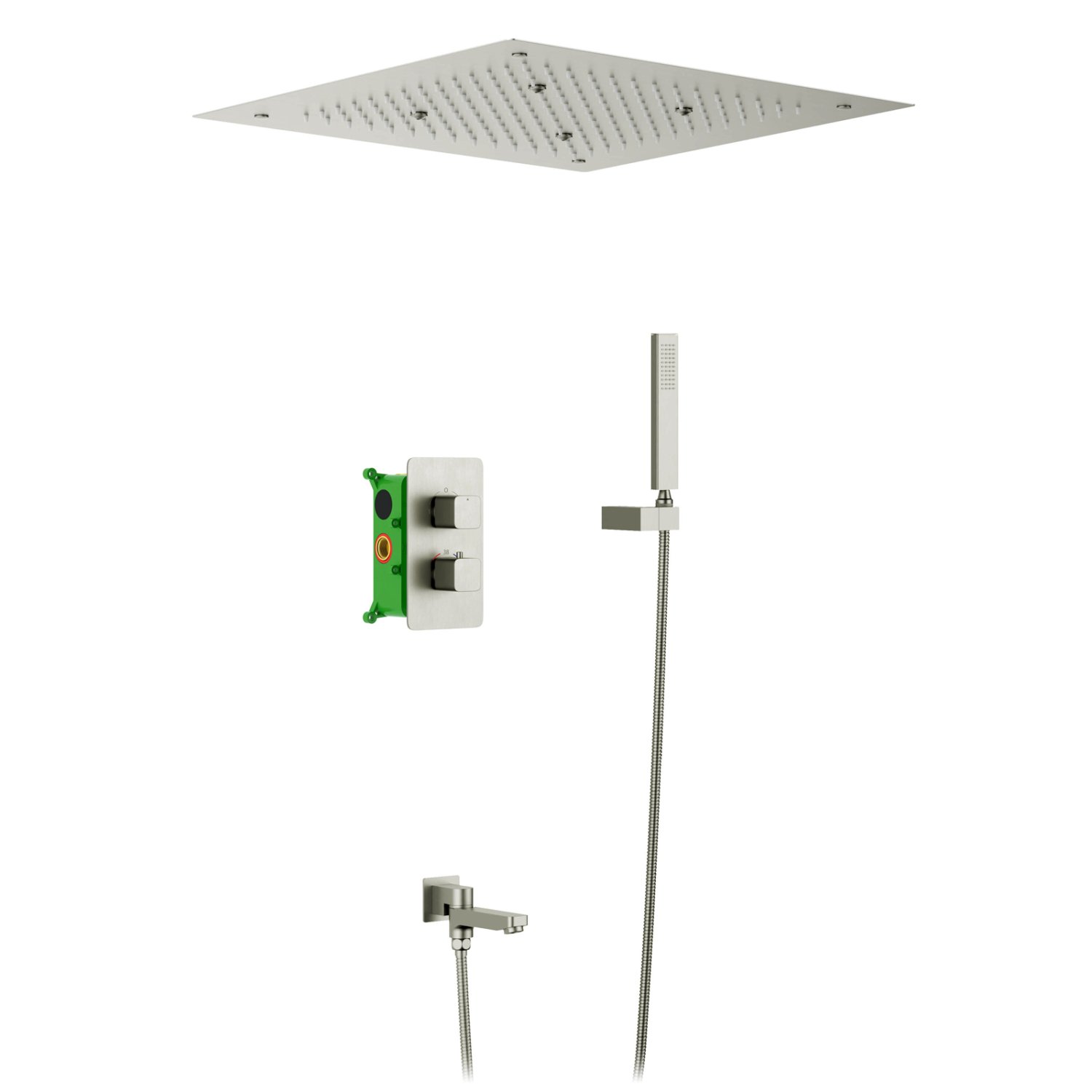 Душевая система встроенная с термостатом Timo Petruma никель (SX-5019/13SM) - фото 1