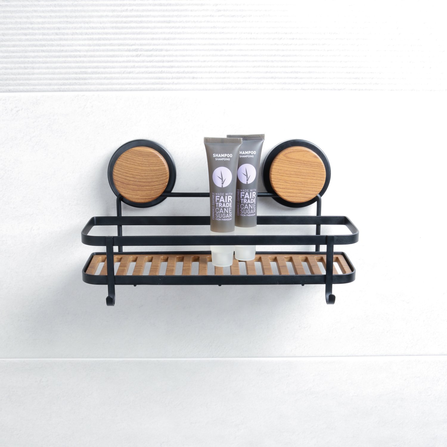 Полка Fixsen прямая одноэтажная черная-дерево  Magic (FX-950B-1) - фото 2