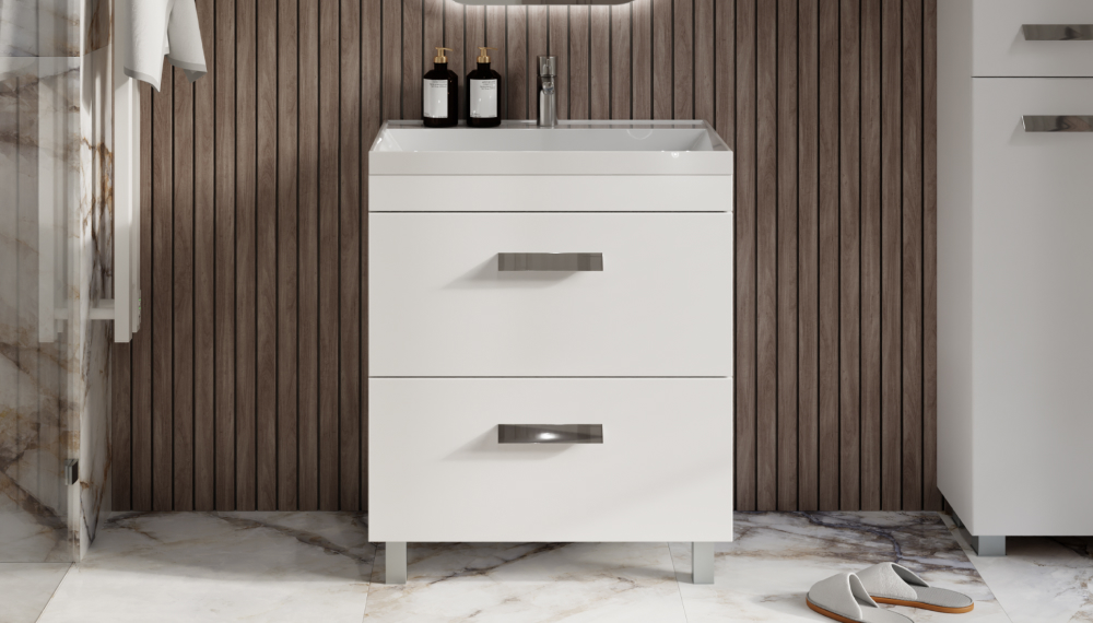 Тумба напольная Velvex Orlando 70 белый матовый под раковину rkCla.70-81 (Classica) (tn.ORL.CLA.70.2Y белый матовый) - фото 2