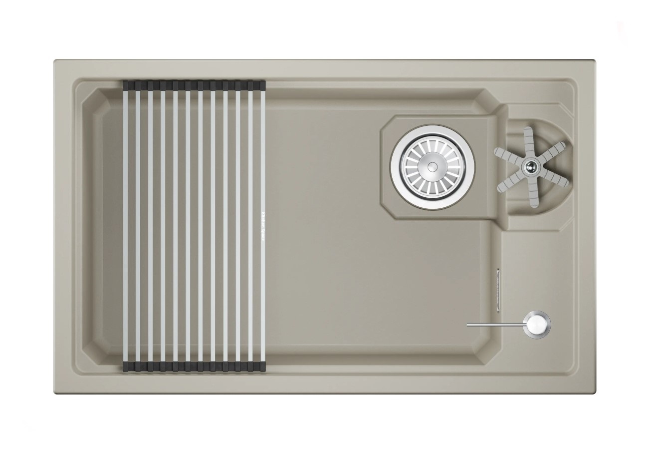 Кухонная мойка GRANULA KITCHEN SPACE RINZER кварц (7309RU, КРЕМАН) - фото 1