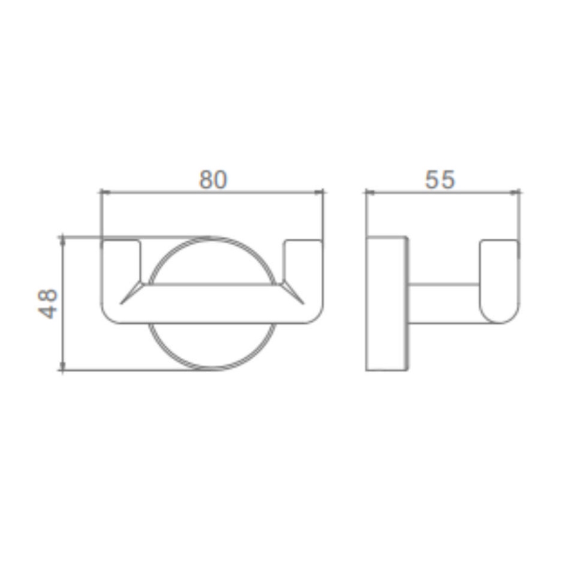 Крючок для полотенец Raglo двойной, матовая медь (R320.052.33) - фото 2