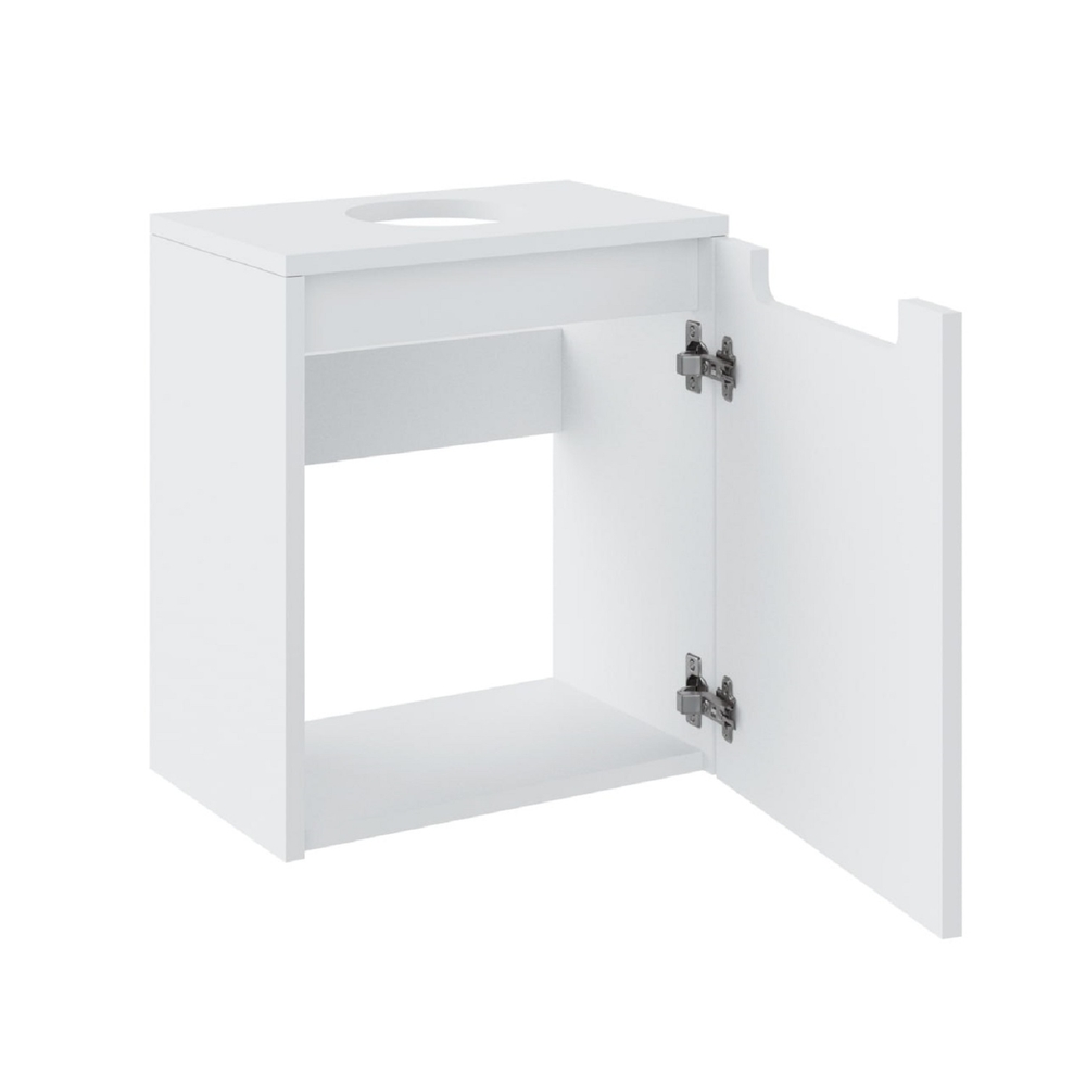 Тумба Runo Бари Микра 40 подвесная белая под накладной умывальник (00-00001975) - фото 2