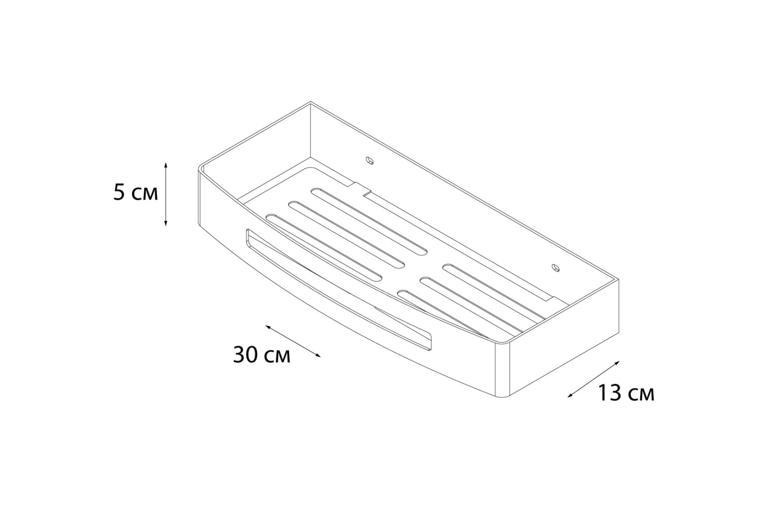 Полка FIXSEN Hotel прямоугольная одноэтажная (FX-31003B) - фото 3