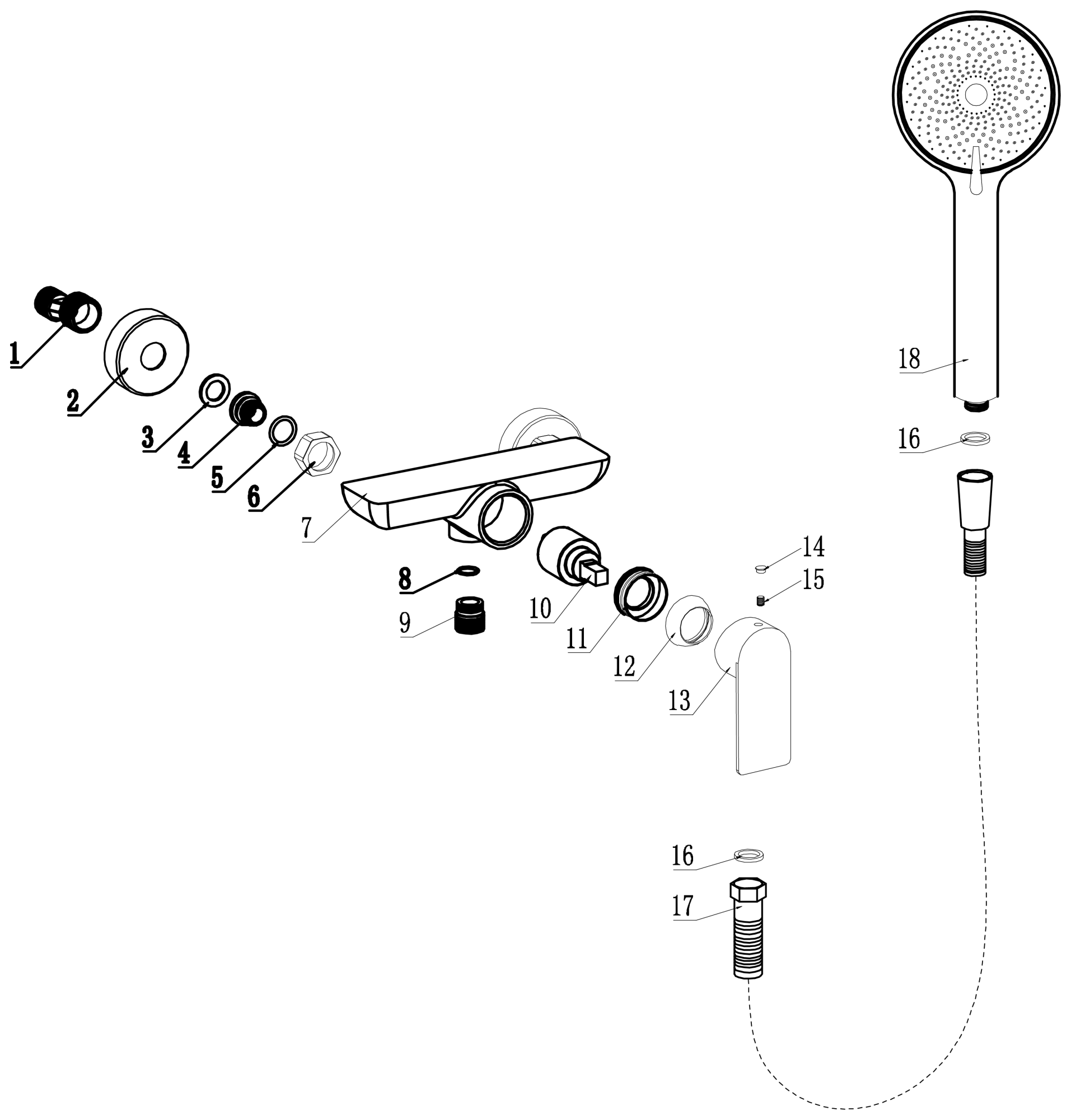Смеситель для душа Fmark (FS8802Q) - фото 2