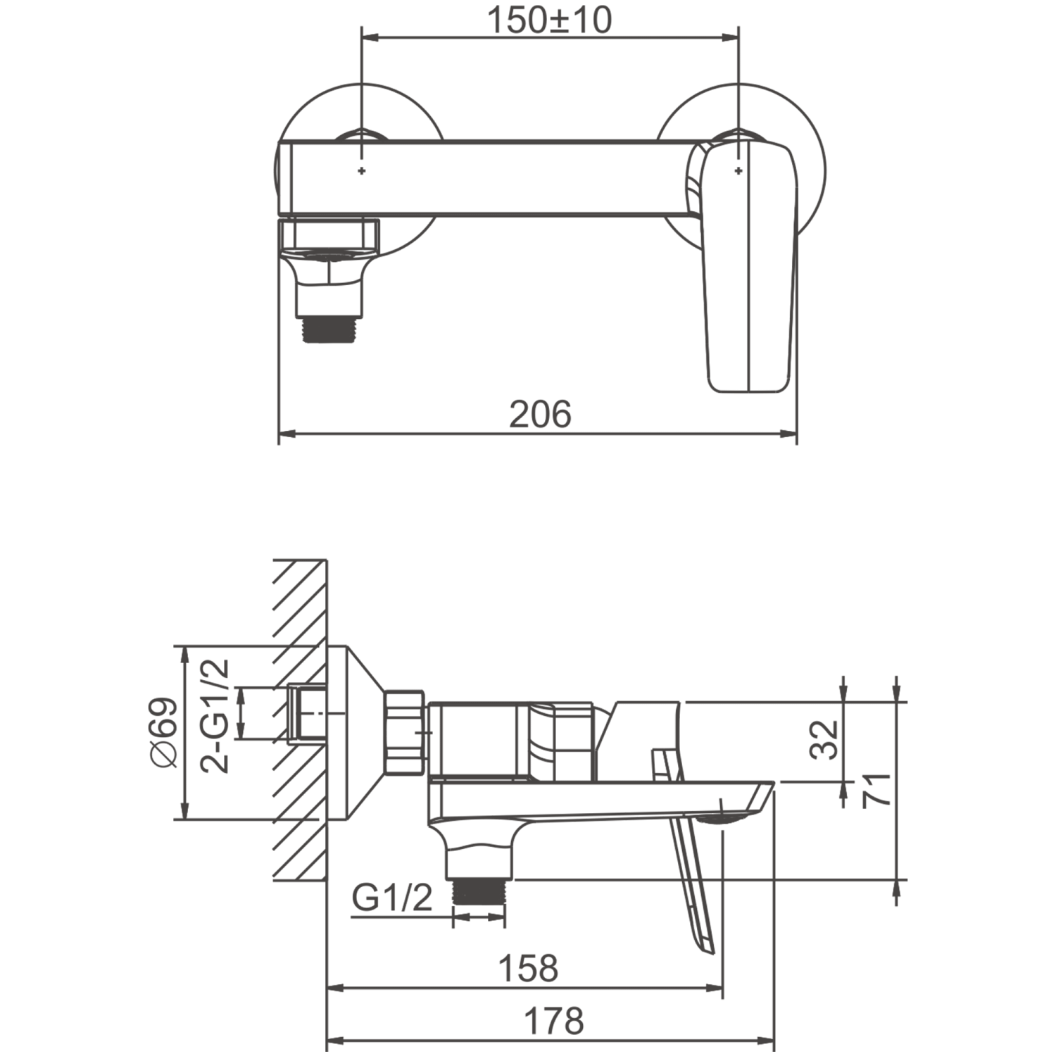 Cмеситель для ванны BELZ (B60715-7) - фото 2